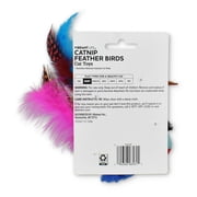 Vibrant Life Catnip Feather Bird Cat Toys, Parrot and Toucan, 2 Count