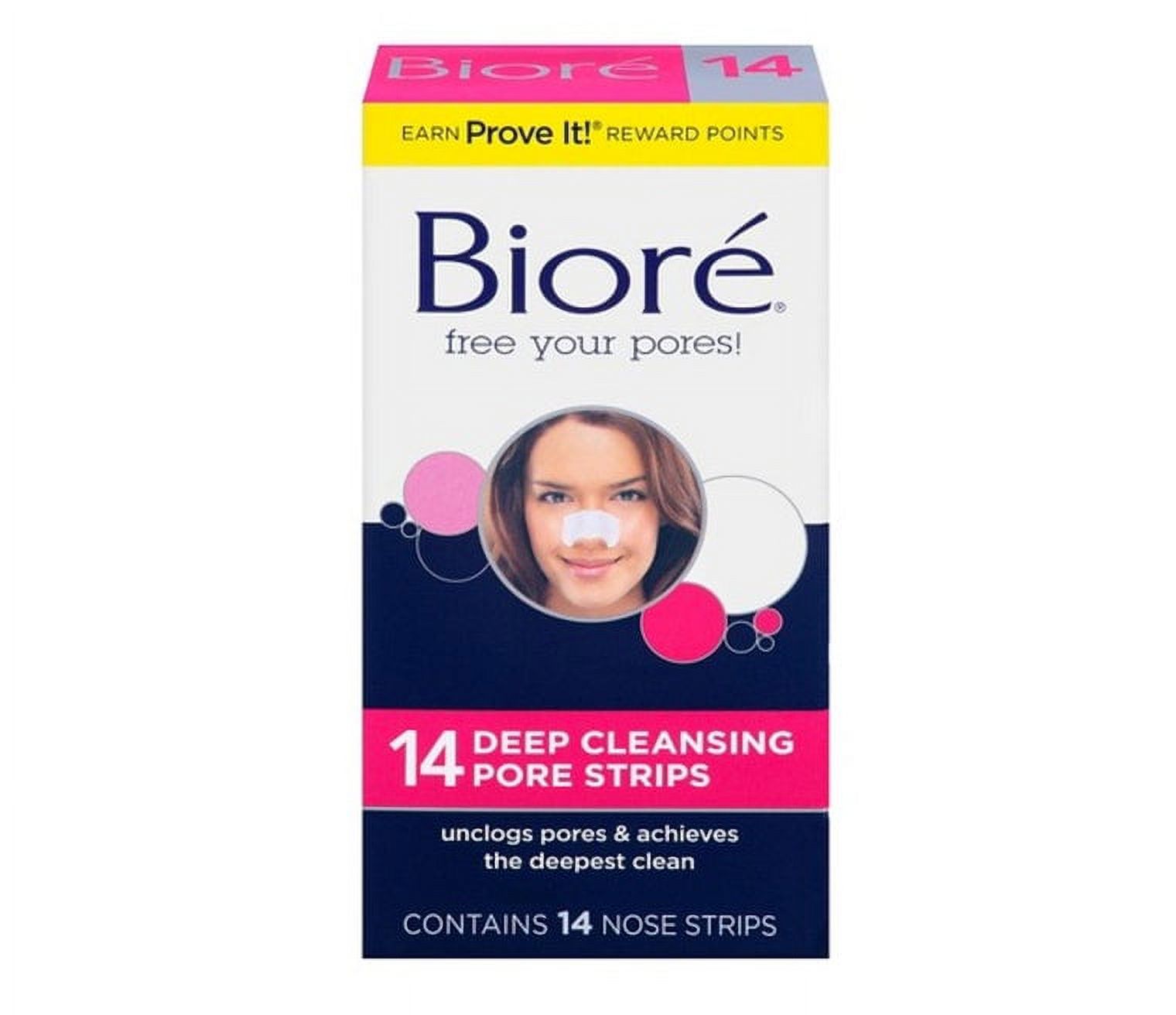 Biore Deep Cleansing Pore Strips Nose, 14 Each (Pack of 2) - image 2 of 3
