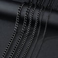 thumbnail image 5 of Collares cubanos de acero inoxidable para hombres y mujeres, gargantillas de cadena de eslabones de Color negro y dorado, joyería de Metal sólido, estilo Punk básico, 3,5,7mm, 5 of 5