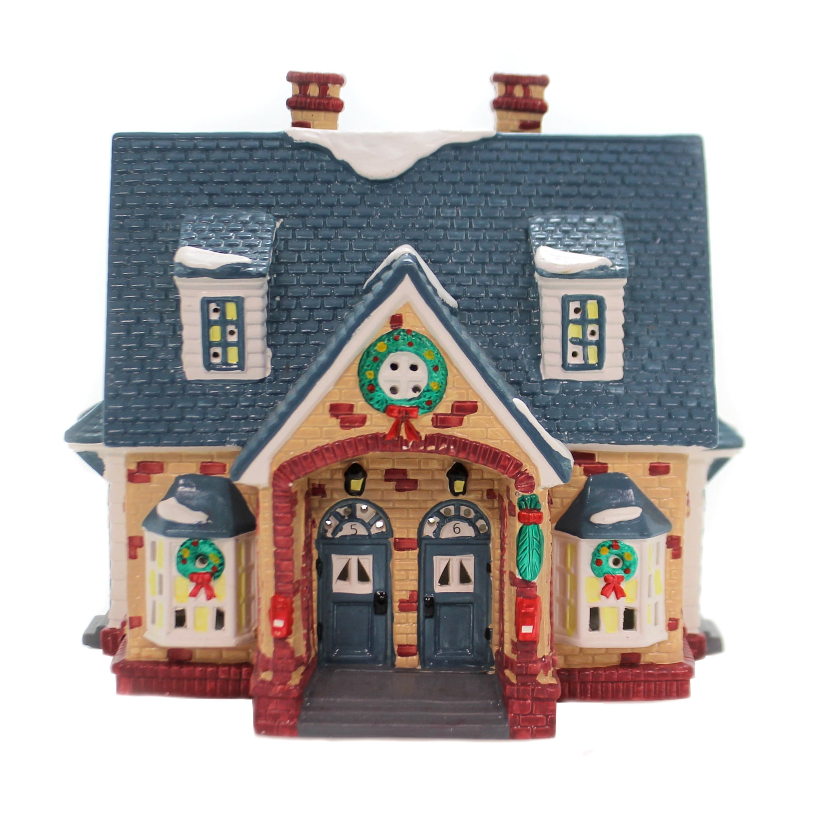 Department 56 House DOUBLE BUNGALOW Ceramic Snow Village House Retired