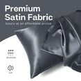 thumbnail image 4 of MR&HM Satin Pillow Case, 2 Pack Satin Standard Silky Pillowcase for Hair and Skin, Satin Pillowcase Set of 2, 20x26, Space Grey, 4 of 7