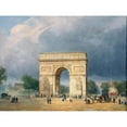 thumbnail image 3 of François Etienne Villeret 14x12 Black Modern Framed Museum Art Print Titled - The Arc De Triomphe De L'Etoile (1840), 3 of 5