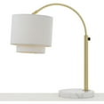 thumbnail image 2 of AF Lighting Arched Table Lamp in Brushed Gold with Fabric Shade, 2 of 5