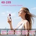 thumbnail image 2 of KIMHY Mini Portable Handheld Turbo Fan, 2400 mAh USB Rechargeable Personal Fan, 20000RPM, 1-199 Speed Pocket Fan for Travel, Camping, Makeup, Concert, 2 of 10
