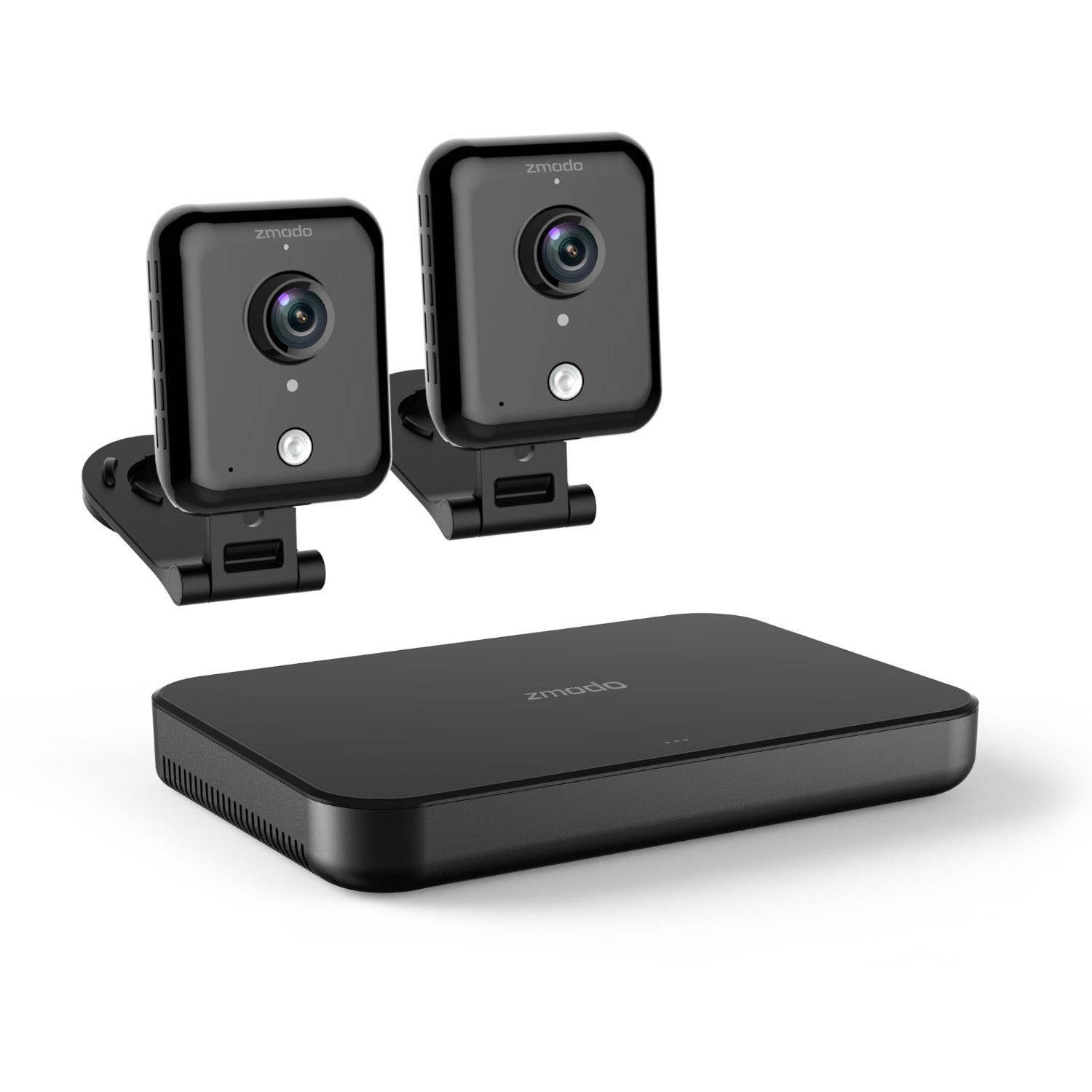 ZMODO 720p HD Smart Wireless Home Kit with 2 Indoor WiFi Cameras and