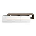 thumbnail image 4 of Pia Modern Engineered Wood TV Stand, TVs up to 80”, Walnut & White, Veneer, 4 of 5