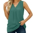 thumbnail image 4 of Tbopshirt Womens Tank Top Women Blouse T-shirt Tunic Tops Loose Casual Sleeveless V-Neck Solid Casual, 4 of 5