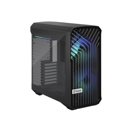 Fractal Design Torrent Compact RGB TG Light Tint - Compact case - extended ATX - no power supply (ATX) - black - USB/Audio