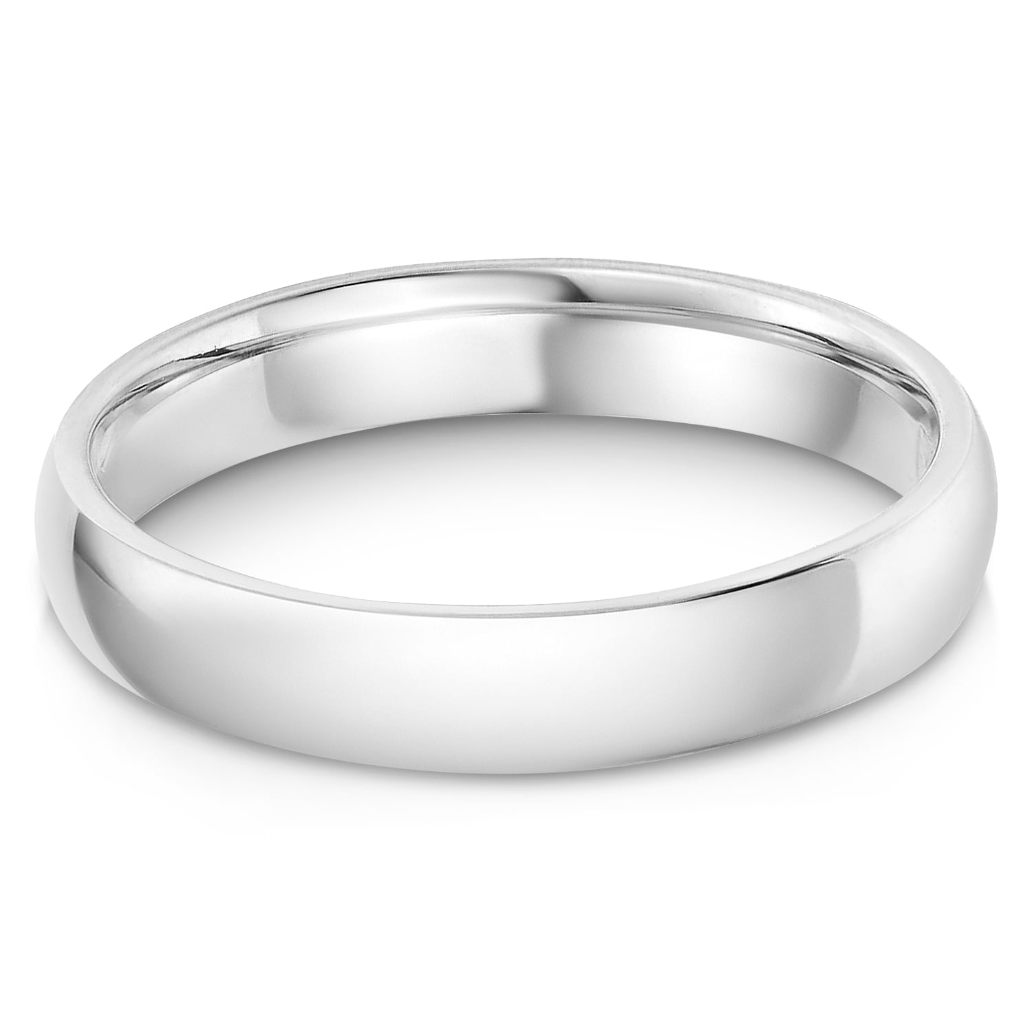 Silver/Rose Gold CZ Titanium Steel Ring Men/Womens Stainless Wedding Band Sz3-10 