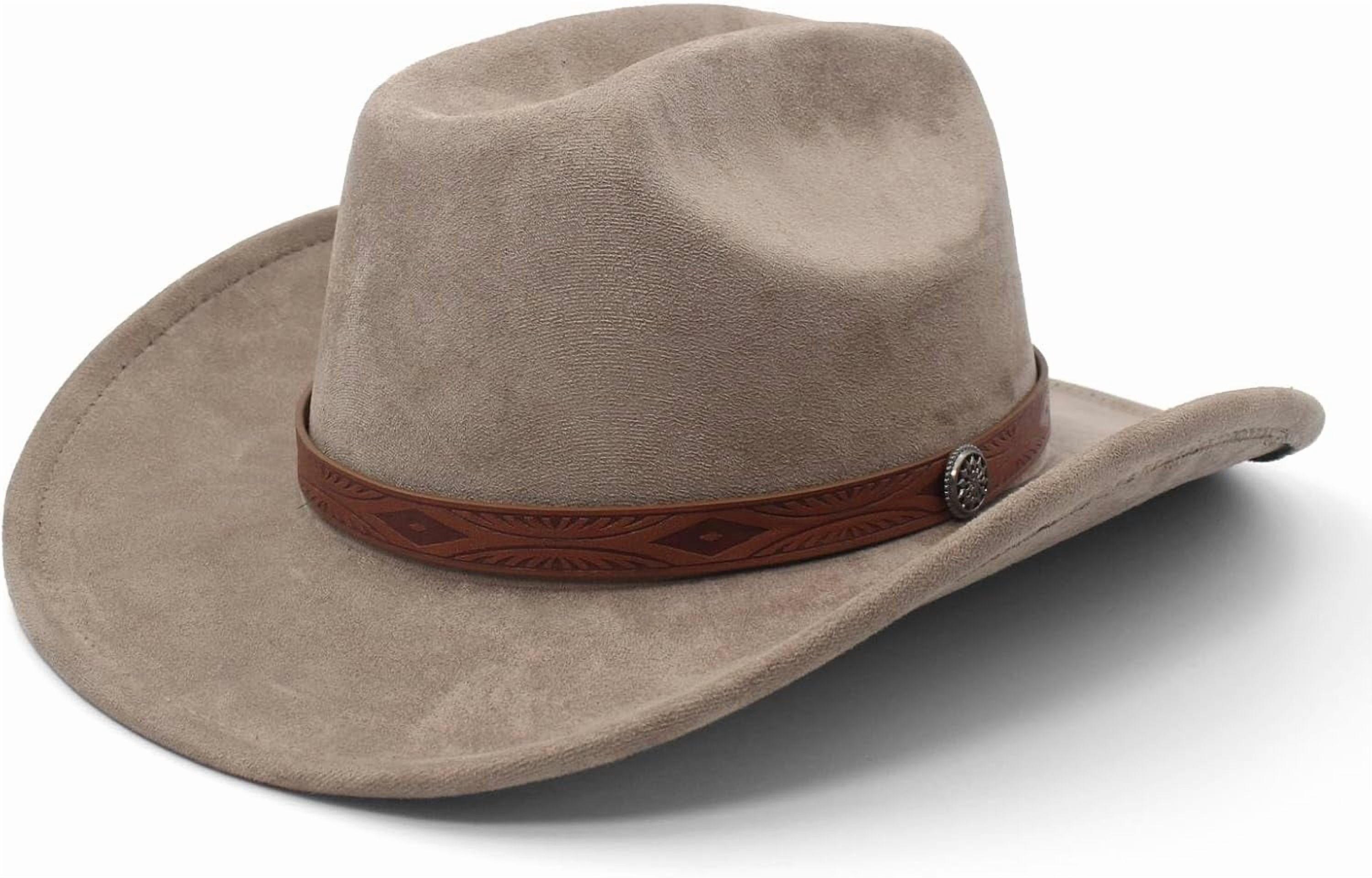 Wide Brim Felt Cowgirl Hat with Embroidery, Suede-Finish, Adjustable Red floral burned suede wide brim cowboy hat – Bittersweet  main image 4
