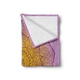 thumbnail image 2 of Mandala Soft Flannel Fleece Throw Blanket, Oriental Heptagon with Floral Elements and Curlicues Ombre Effect, Cozy Plush for Indoor and Outdoor Use, 70" x 90", Earth Yellow Lavender, by Ambesonne, 2 of 6
