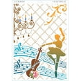 thumbnail image 2 of CrafTreat Dance to Music A4 Stencil for Painting and Crafting - 8.3"x11.7" (A4), 2 of 7