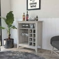 thumbnail image 3 of HomeRoots Light Gray Bar Cart With Wine Storage, 3 of 4