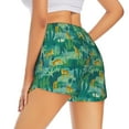 thumbnail image 3 of Goofa Jungle Leopard Printed Women 2 in 1 Running Shorts,Quick Dry Athletic Workout Shorts,High Waisted Athletic Shorts with Liner Pockets-Medium, 3 of 9