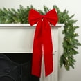thumbnail image 2 of Northlight 4-Loop Velveteen Christmas Bow Decoration - 12" x 24" - Red, 2 of 3