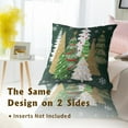 thumbnail image 5 of Christmas Trees Pillow Covers 16x16 Set of 2, Green Xmas Trees Snowflakes Decorative Throw Pillow Cases Double Sided Printed Cushion Cover for Sofa Couch Outdoor Home Decor, 5 of 6