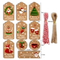thumbnail image 5 of Bluelans 1 Set Brown Kraft Paper Christmas Gift Tags, Xmas Brown Kraft Gift Tags with Jute Twine Baker Twine for DIY Xmas Holiday Present Wrap Stamp and Label Package Name Card, 5 of 8
