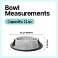 thumbnail image 5 of PetYupp Stainless Steel Dog Bowl, 32 oz, Non-Slip Base, 5 of 6