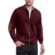 thumbnail image 4 of pstuiky Camisas casuales de manga larga para hombre, Camisa de hombre de color liso con cuello alto y manga larga con cremallera informal top de hombre m, 4 of 4