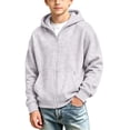 thumbnail image 4 of Nugftut Boys Sweatshirts Full Zip Up Long Sleeve Hoodies with Front Pockets Casual Sweatshirts Size 12-13, 4 of 8