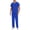 Blue, variant on Scrubs for Men Medical Uniforms V-Neck Scrub Top Drawstring Straight Pants Anti-Wrinkle Scrubs Sets with Multi Pockets White S