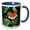 Blue/White, variant on 3drose, Funny Cute Red Fox in the Forest Cartoon, 11oz Two-tone Blue Mug