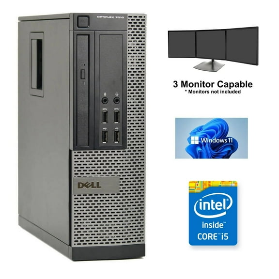 Restored Dell OptiPlex 7010 SFF Desktop Core i5 16GB Ram 240 SSD Wi-Fi Windows 11 Pro Computer (Refurbished)