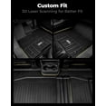 thumbnail image 3 of 3W Floor Mats for Toyota Sienna 2021-2024 8 Seat TPE All Weather Custom Fit Floor Liner for Toyota Sienna 1st, 2nd and 3rd Row 8 Seat Full Set Black, 3 of 8