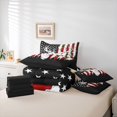 thumbnail image 6 of Manfei Jungle Animal 7 Pieces Full Size Bedding Sets,Rustic Farmhouse Cabin Full Size Bed in a Bag,Red Black White,Black Reversible, 6 of 7