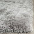 thumbnail image 3 of Safavieh Venice Shag Collection SG256S Handmade Glam 3-inch Extra Thick Area Rug, 6' x 9', Silver, 3 of 5