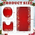 thumbnail image 2 of Christmas Bathroom Rugs and Mats Set 3 Piece, Snowflake Red Rugs Non Slip, Snow Winter Absorbent Microfiber Memory Foam Bath Mat Machine Washable Bathroom Floor Mats, 2 of 7