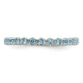 thumbnail image 4 of Auriga 925 Sterling Silver Aquamarine Eternity Ring for Women Size- 9, 4 of 6