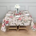 thumbnail image 3 of Pioneer Flower Floral Print Pattern Square Tablecloth,Waterproof Square Table Cover,Wipeable Spillproof Washable Table Cover for Home Kitchen Party Decor 52"x52"(132x132cm), 3 of 6