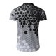 thumbnail image 3 of Camisas Manga Larga Hombre Camisa informal de manga corta con cuello vuelto y cremallera con estampado informal para hombre (Black, L), 3 of 5