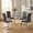 Silver Leg Dark gray Chair, variant on Sumdeal Modern 5-Piece Dining Table and Chair Set, 51-inch Glass Dining Table and High-Back PU Leather Dining Chairs, Minimalist Kitchen/Dining Room Furniture Set, Metal Table and Chair Legs