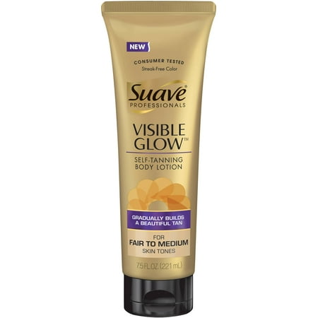 Suave Professionals Fair to Medium Visible Glow Self Tanning Body Lotion, 7.5 (Best Tanning Moisturiser For Fair Skin)