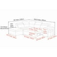thumbnail image 5 of Valencia Canapé-Lit Sectionnel en Tissu avec Rangement pour Main Gauche – Appui-Tête Réglable, Compartiments de Rangement Cachés, Deux Tabourets Supplémentaires, Gris Clair, 5 of 5