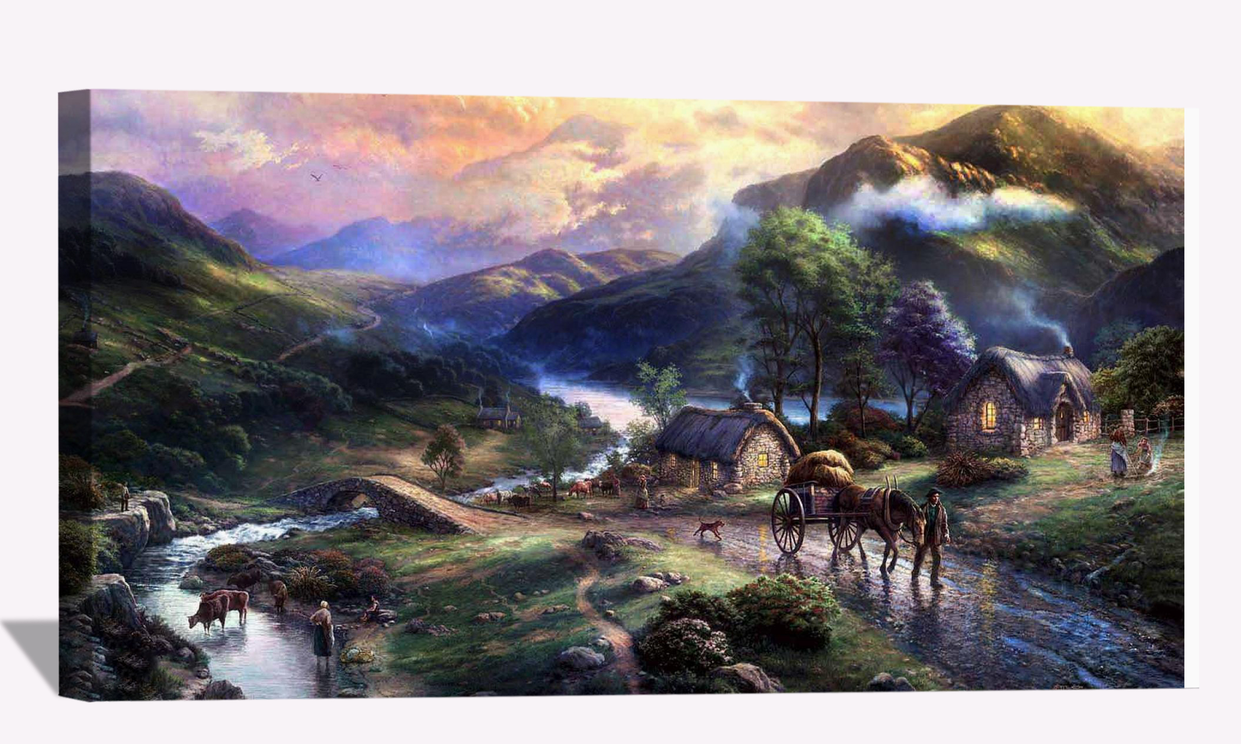 Thomas Kinkade Emerald Valley Canvas Art Thomas Kinkade Paintingsfor