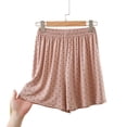 thumbnail image 2 of Womens Sleep Shorts Black Polka Dot&nbsp;pajama Shorts for Women Summer Loose Printed Wide Leg Shorts Casual Loungewear Bottoms Home Wear Khaki XL, 2 of 4