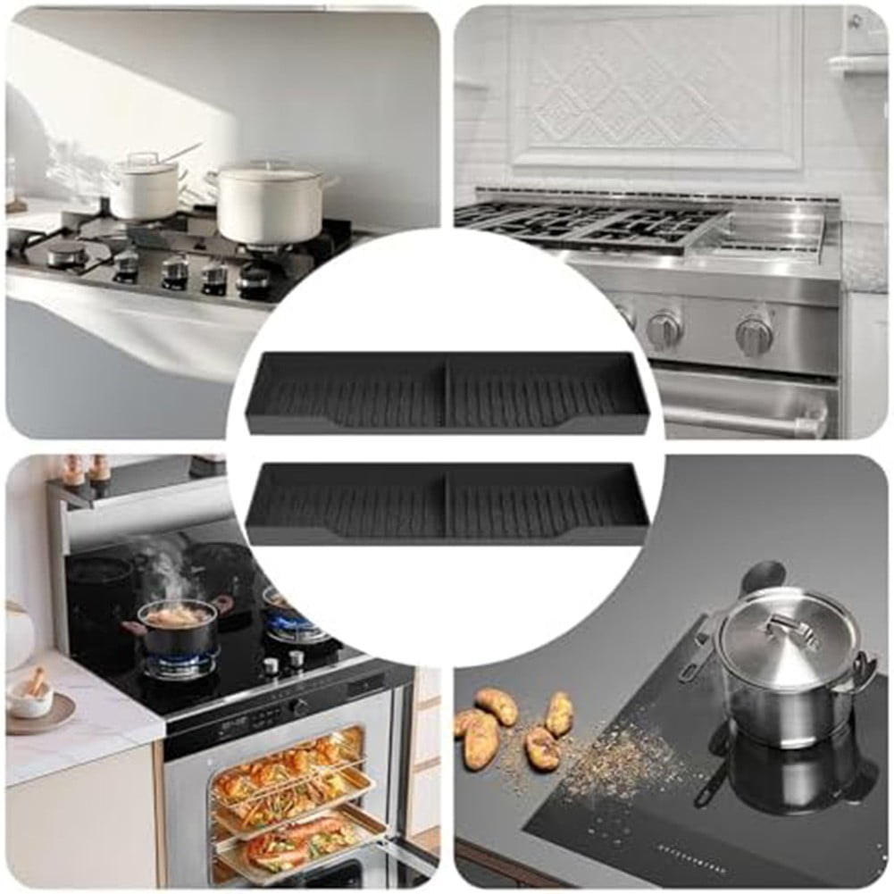 Pack Of 2 Multi-Purpose Silicone Stove Mat: Your Cooktop & Drain Water