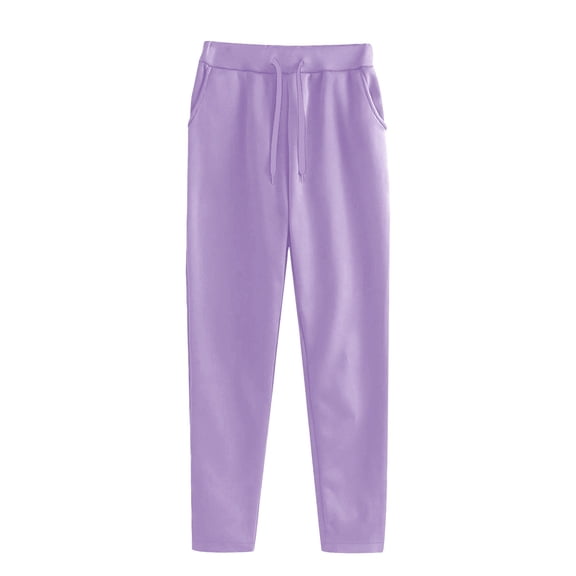 Baggy Sweatpants for Girls Preppy Straight Leg Tracksuit Bottom Elastic Waist Athletic School Trousers with Pockets