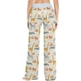 thumbnail image 3 of FREEAMG Chic Lifelike Floral Pattern Drawstring Lounge Wide Leg Pajama Sleepwear Bottom, 3 of 6