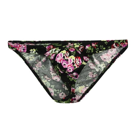 

Men s Fashion Retro Low Waist Triangular Printed Underwear