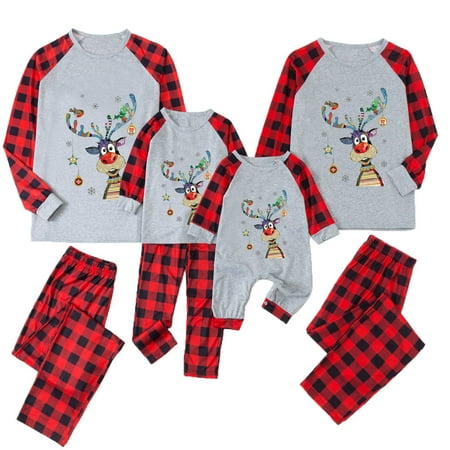 

Cglfd Merry Christmas Parent-Child Men S Long Sleeve Printed Housewear Shirt+Pants Suit Mother S Style