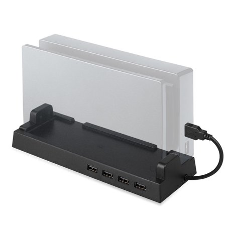 EEEkit USB 2.0 4 Ports Hub Dock Stand Holder for Nintendo Switch PC Laptop Mac