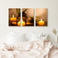 thumbnail image 3 of wall26 Canvas Print Wall Art Set Spa Still Life with Aromatic Candles and Zen Stones Nature Wilderness Photography Realism Zen Scenic Colorful for Living Room, Bedroom, Office - 24"x36"x3 P, 3 of 5