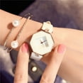 thumbnail image 2 of Xinyolin Women 's Fashion Faux Leather Band Analog Quartz Rhombic Case, Wrist Watch Gift, 2 of 7