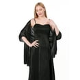 thumbnail image 2 of Hanerdun Womens Satin Shawl Wraps Wedding Party Scarf Soft Scarves for Bridal Evening Dresses Black, 2 of 5