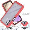 thumbnail image 2 of JiaheCover for Samsung Galaxy A52 5G Case, Samsung A52 5G Phone Case with Built-in Screen Protector Clear Slim Back Cover Shockproof Rugged Heavy Duty Bumper Full Body Protective Case, Red, 2 of 6