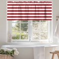 thumbnail image 4 of Christmas Red Valances for Windows, 42 x 12in, and White Stripe Rod Pocket Kitchen Valance Curtain Light Filtering Window Treatments for Living Room Bedroom, 1 Panel, 4 of 7